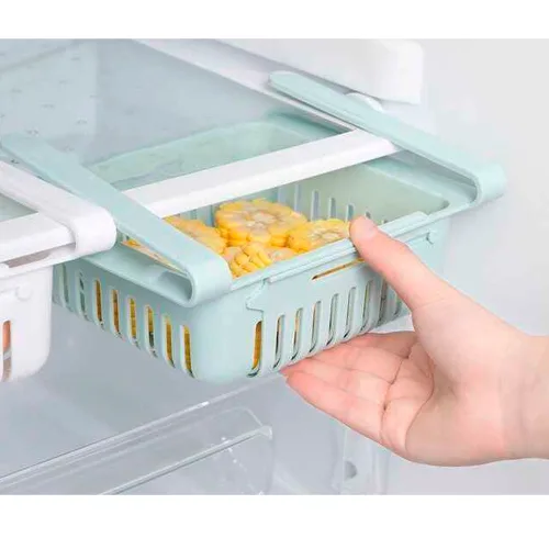 Cesto Organizador Ajustável para geladeira Multiuso