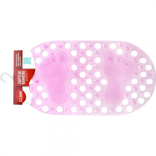 Tapete para Banheiro Antiderrapante Com Ventosas Oval 67x35cm - Imagem 4
