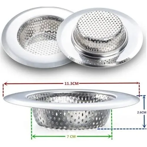 Ralo de Inox para Pia de Cozinha Grande 11,5cm Borda Larga - Imagem 3