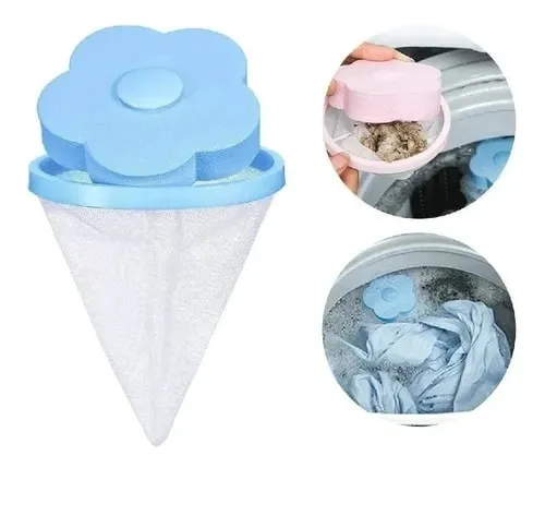 Filtro Flutuante Coletor Pelos Fiapos Para Máquina De Lavar - Imagem 3