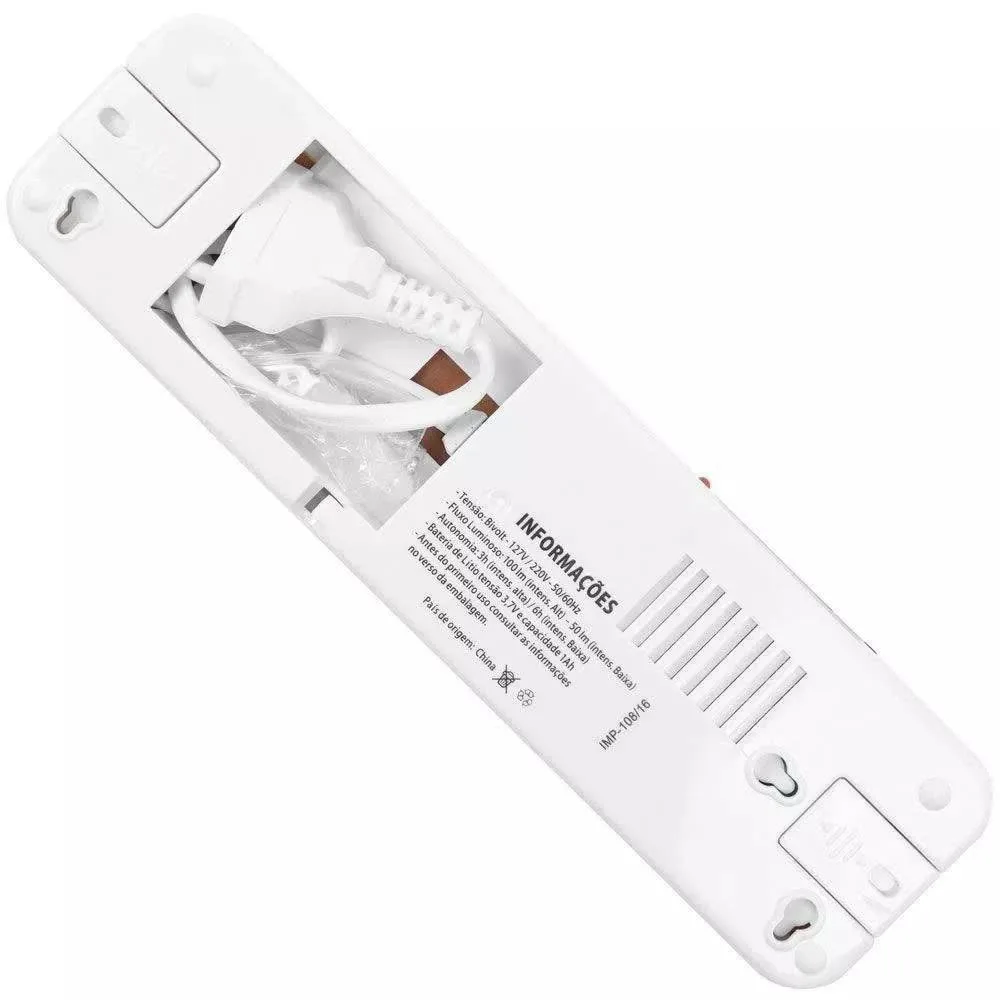 Luminária de Emergência 30 Leds Segurimax Slim - Imagem 2