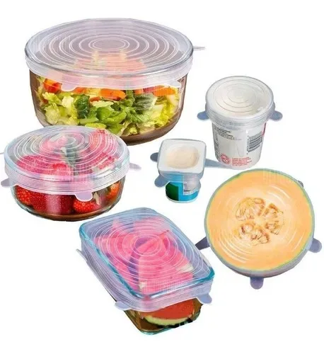 Tampas De Silicone Flexíveis Reutilizáveis - Kit 6 Unid - Imagem 4