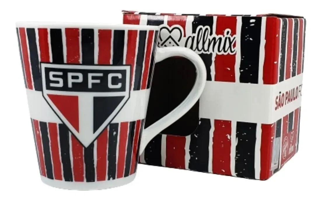Caneca Porcelana São Paulo FC SPFC Oficial Licenciada Allmix