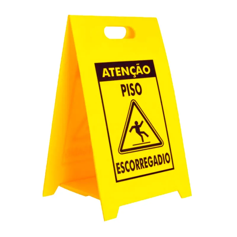Placa Sinalizadora Piso Escorregadio 30x50cm Dobrável