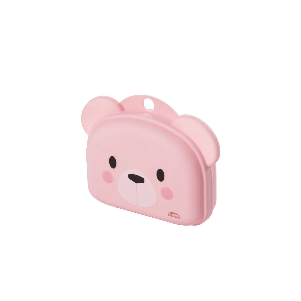 Saboneteira De Plástico Lúdica Bear Rosa - Plasútil
