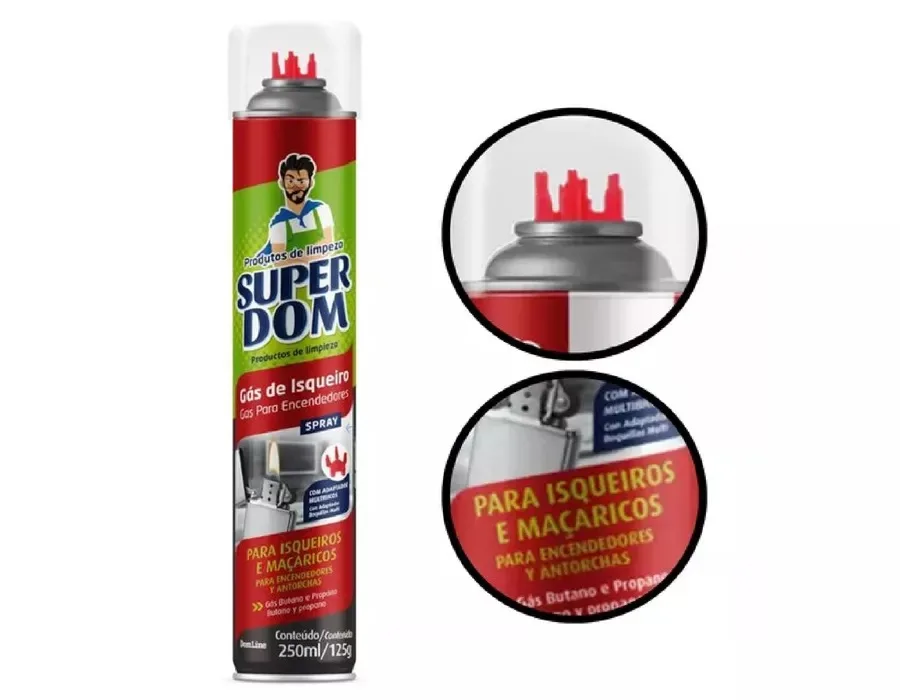 Gás Para Isqueiro E Maçarico Butano E Propano 250 ml - Imagem 2