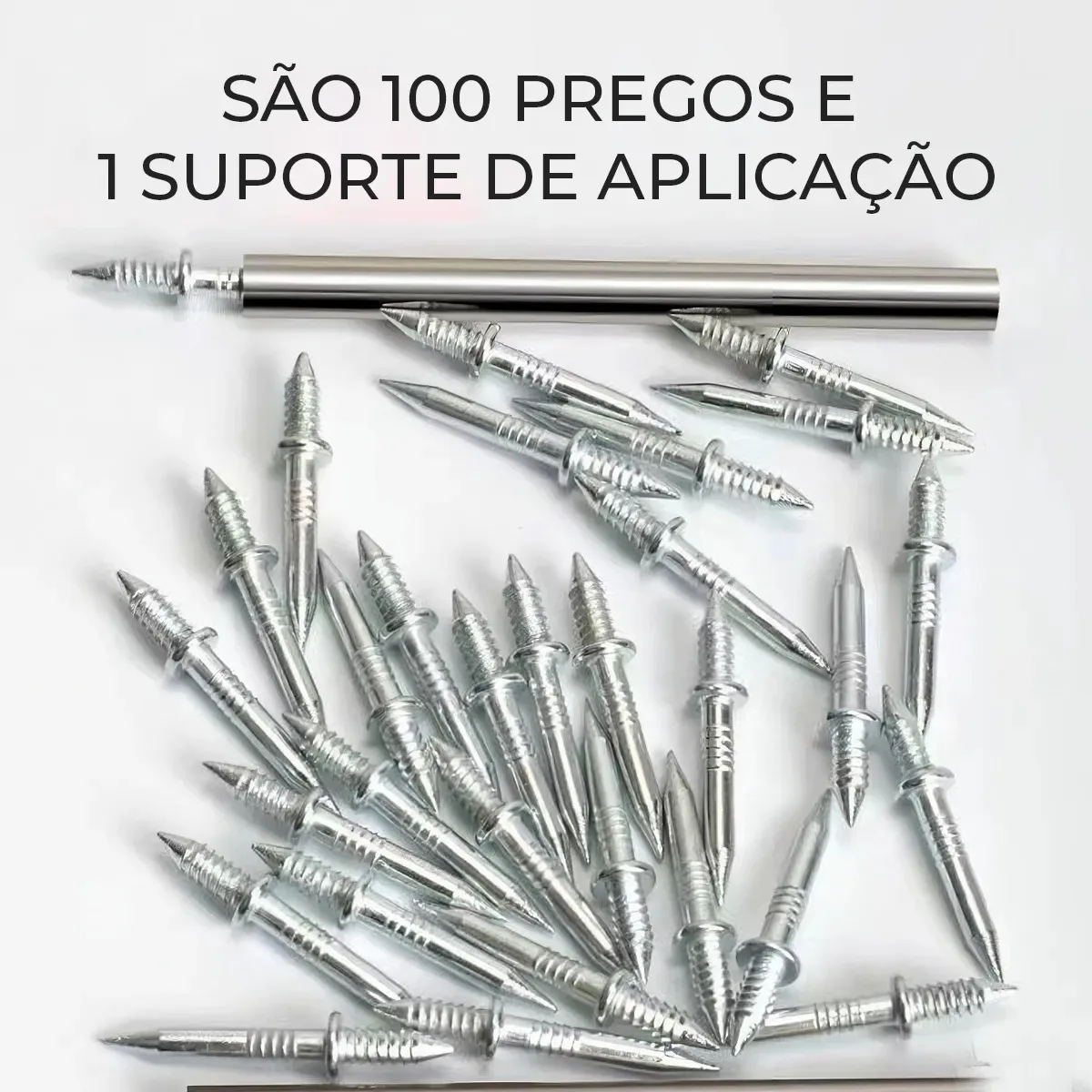 Kit 100 Pregos Ponta Dupla Para Madeira Rodapé Móveis - Imagem 6