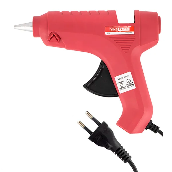 Pistola de Cola Quente Bivolt 20W Yin´s C/2 Refis