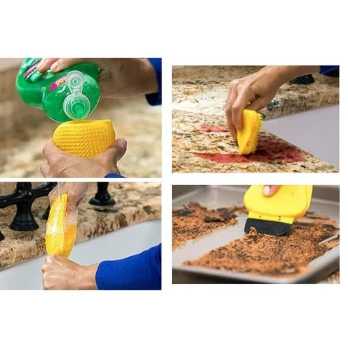 Esponja De Silicone Multiuso Com Reservatório De Detergente - Imagem 4