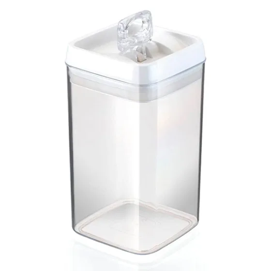 Pote hermético Crystal Quadrado 2,3 L - Injeplastec
