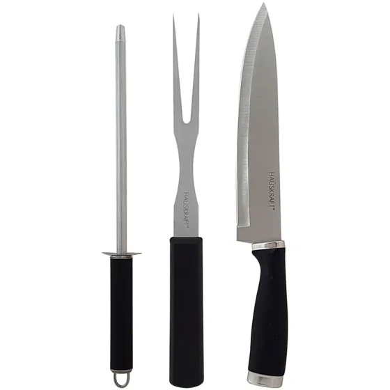Kit Churrasco para Presente Faca, Chaira e Garfo
