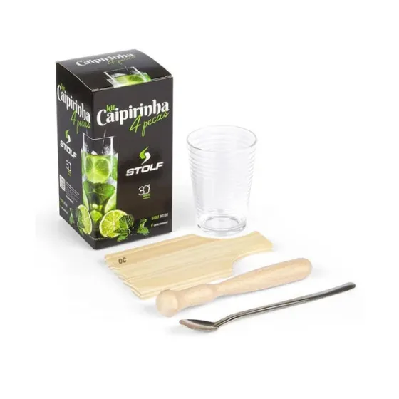 Kit Caipirinha Lindo Conjunto Com 4 Pçs Barman Presente