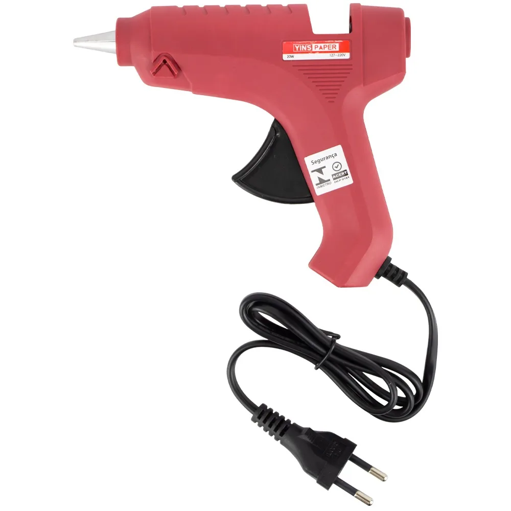Pistola de Cola Quente Bivolt 20W Yin´s C/2 Refis - Imagem 2