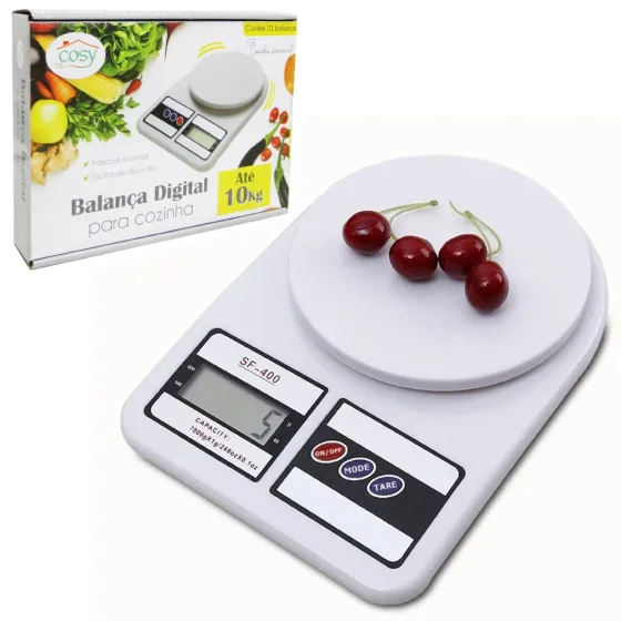 Balança Digital Precisão Cozinha 1g a 10kg a Pilha