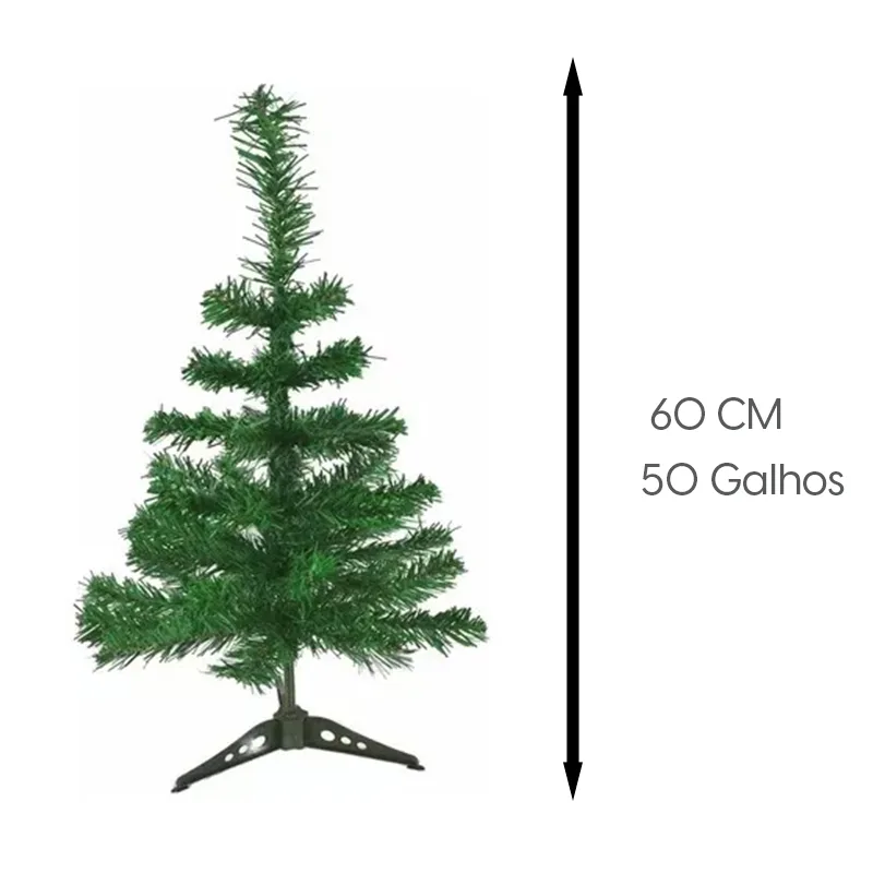 Arvore Natal Verde 60cm 50 Galhos Natalkasa - Imagem 2
