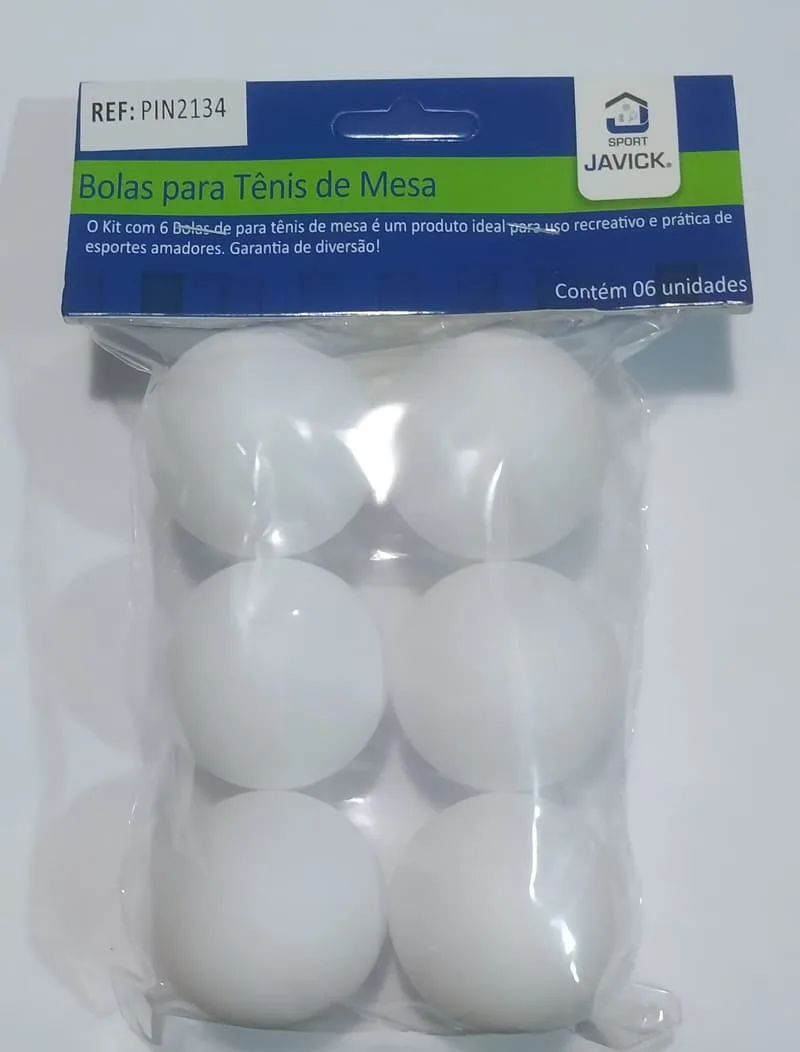 Kit 6 Bolinhas de Ping Pong Branca Javick Sport - Imagem 3