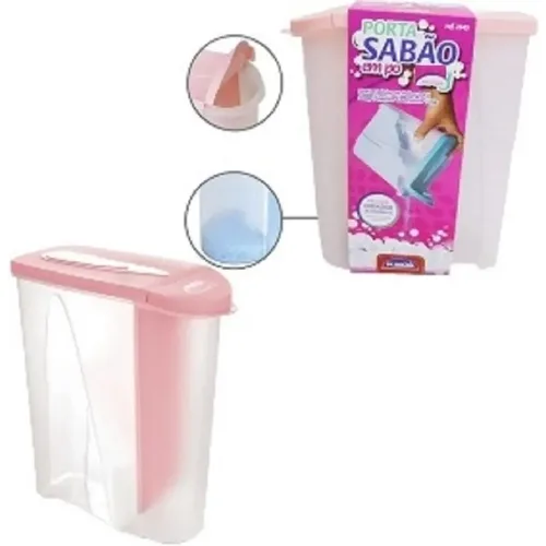 Porta-sabão Em Pó 1 Kg 2845 Plasutil Excelente Promoção