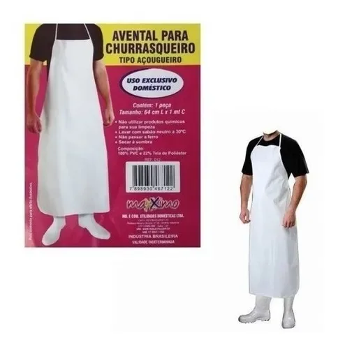 Avental P/ Açougueiro Peixeiro Pastelaria Padeiro Durável - Imagem 2