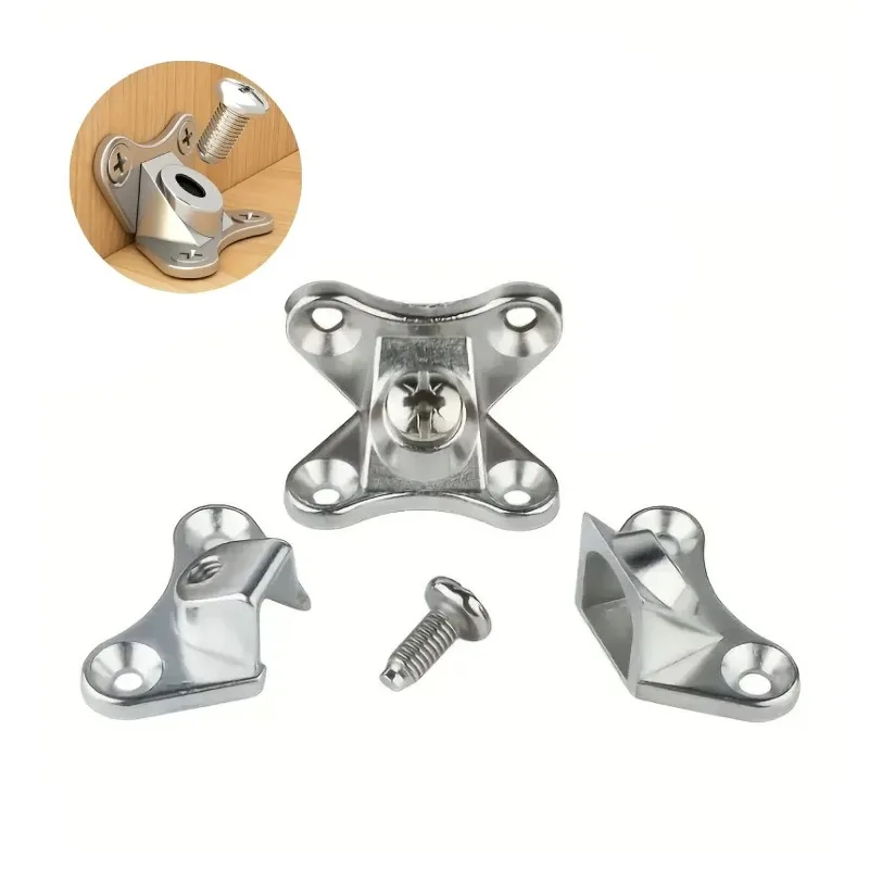 Kit 4 Conectores de Canto para Móveis Removível Tipo Borboleta Liga de Zinco