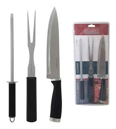 Kit Churrasco para Presente Faca, Chaira e Garfo - Imagem 2