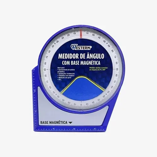 Medidor De Ângulo Com Base Magnética De 0 A 90° 12,8x11cm Na Cartela - Imagem 3