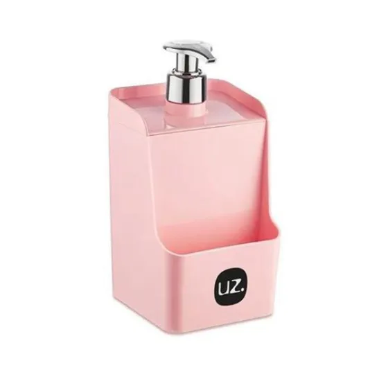 Porta Detergente e Esponja Dispenser Slim 500ml UZ - Rosa