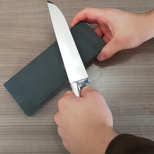 Pedra Para Amolar Afiar Facas Profissional Dupla Face - Imagem 4