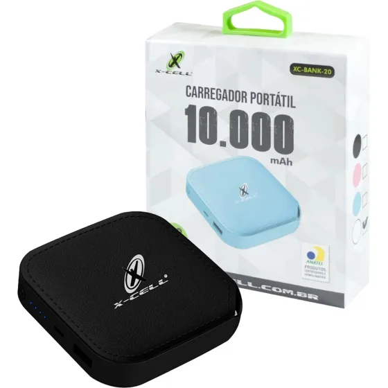 Carregador Power Bank 10000mAh Portátil Rápido X-Cell