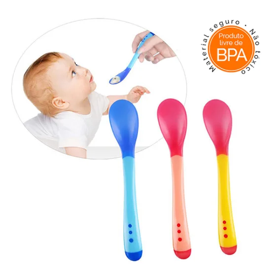 Colher Termossensível Infantil para Bebês (sem Bpa)