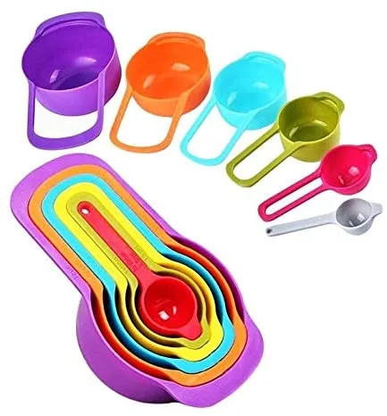Conjunto 6 Medidores Para Culinária Coloridos e Encaixáveis - Imagem 3