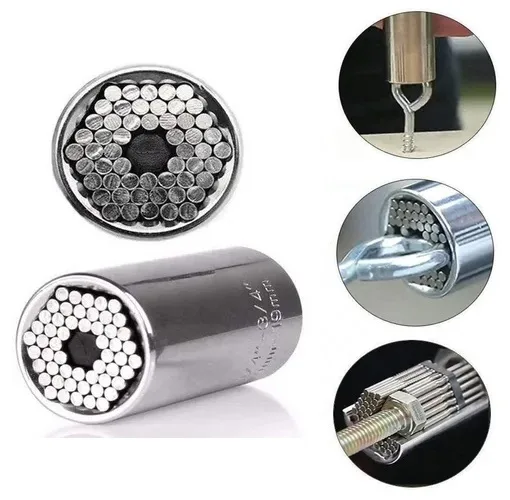 Chave Soquete Universal 7mm a 19mm C/ Adaptador - Imagem 2