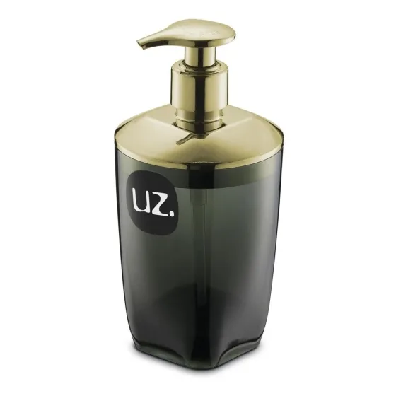 Porta Sabonete Líquido Premium Preto E Dourado Uz