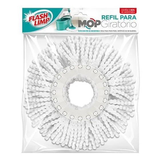 Refil para Mop Giratório Microfibra 8210 Flash Limp