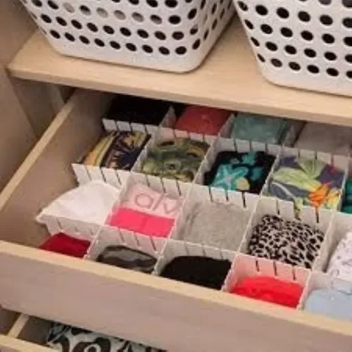 Kit 15 Tiras Organizador Divisória Colméia Gaveta Ajustável - Imagem 6