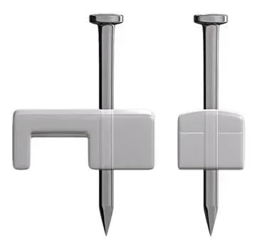 100 Miguelão Grampo 4mm Fixa Fio 10x12 Branco Com Prego Aço - Imagem 4