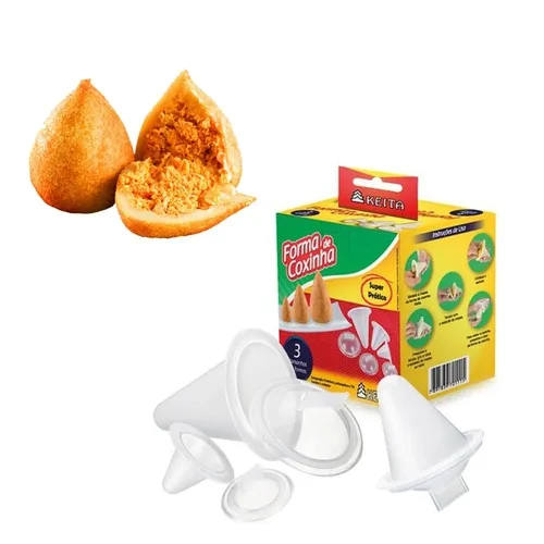 Kit Conjunto De Formas Para Fazer Coxinha Keita - 3 Tamanhos