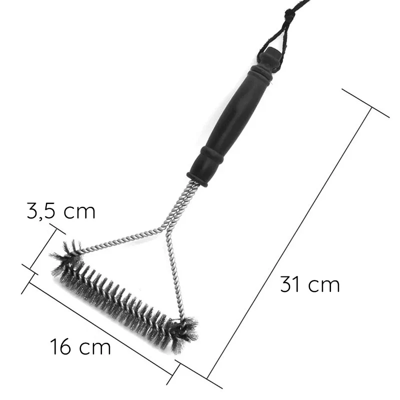 Escova Limpa Grelhas de Churrasqueira em Aço - Imagem 4