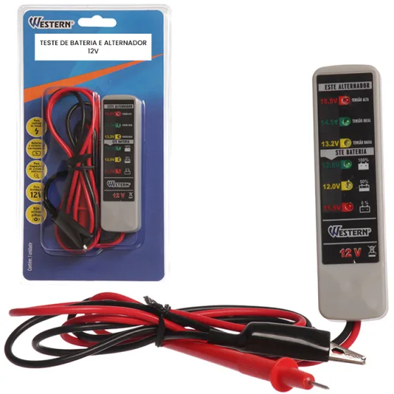 Teste de Bateria e Alternador 12V Automotivo Western