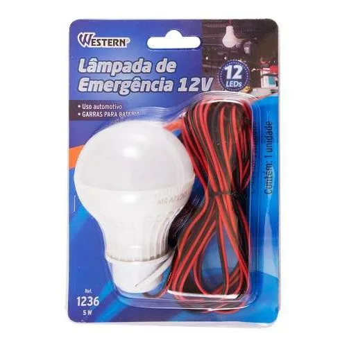 Lâmpada De Led Emergência 12 Volts Para Bateria De Carro