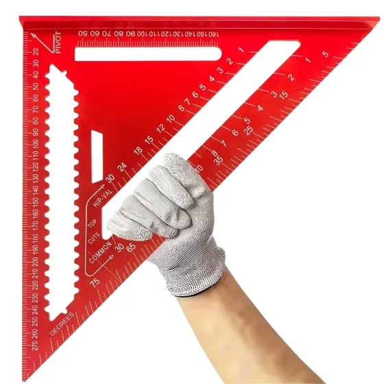 Esquadro Triangular de Alumínio 12 Pol 0 a 90° Marcenaria