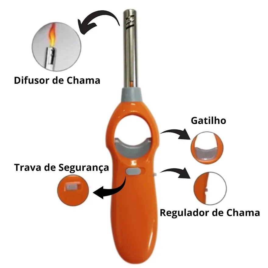 Acendedor de Fogão a Gás Recarregável 18cm - Imagem 3