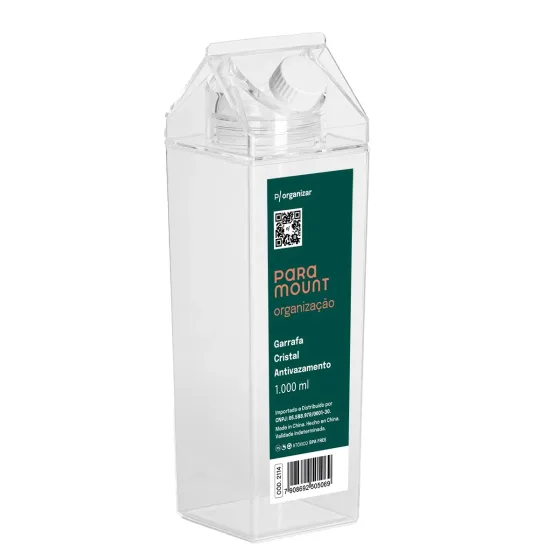Garrafa Cristal Antivazamento 1000 ml