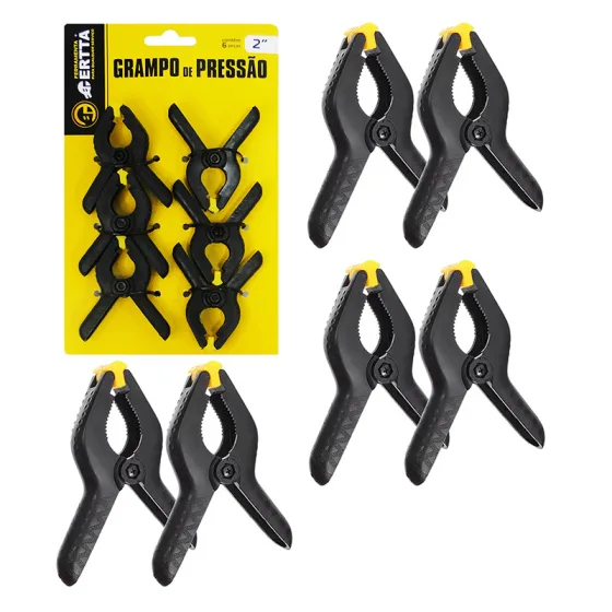 Grampo de Pressão Multiuso 2 Polegadas Kit 6 Peças