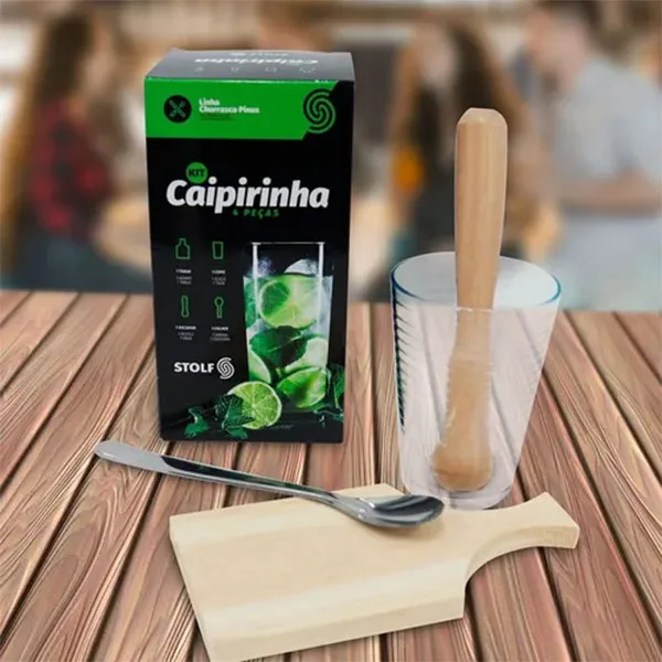 Kit Caipirinha Lindo Conjunto Com 4 Pçs Barman Presente - Imagem 4