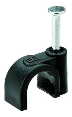 Fixa fio Cabo/Fios Coaxial 10mm Preto Com 50 Pecas - Imagem 2