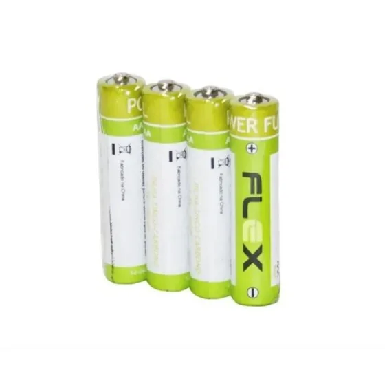4 Pilhas AAA Comum Palito Flex 1,5v Zinco-Carbono