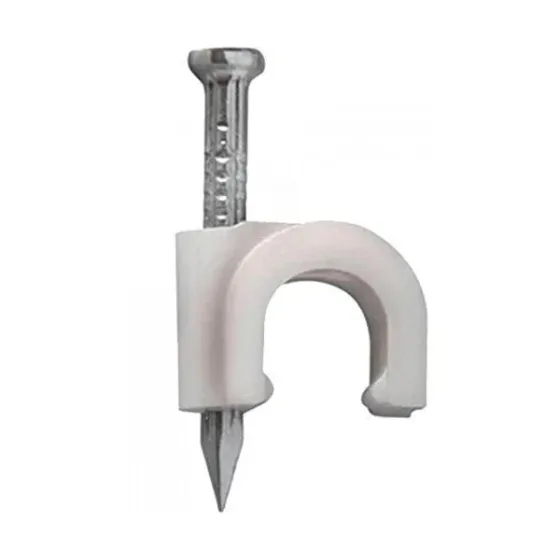 Fixa Fio Miguelao P/ Cabo Coaxial 6mm Com Prego 100 Unidades
