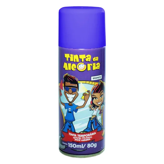Tinta Spray Para Cabelo Lavável Roxo 150ml Tinta da Alegria