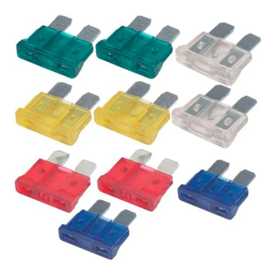 Kit com 10 Fusíveis de Lamina 10-15-20-25-30 Amperes