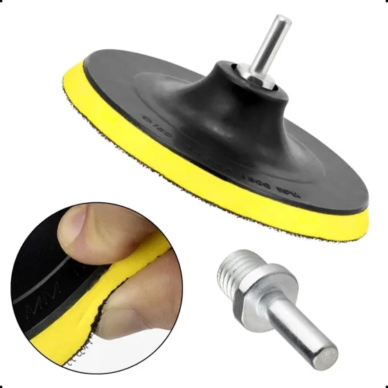 Base Disco De Lixa Auto Aderente Rosca M14 x 180mm 7" + Adaptador